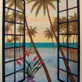 Window on Lagoon - Image Size : 22x28 Inches